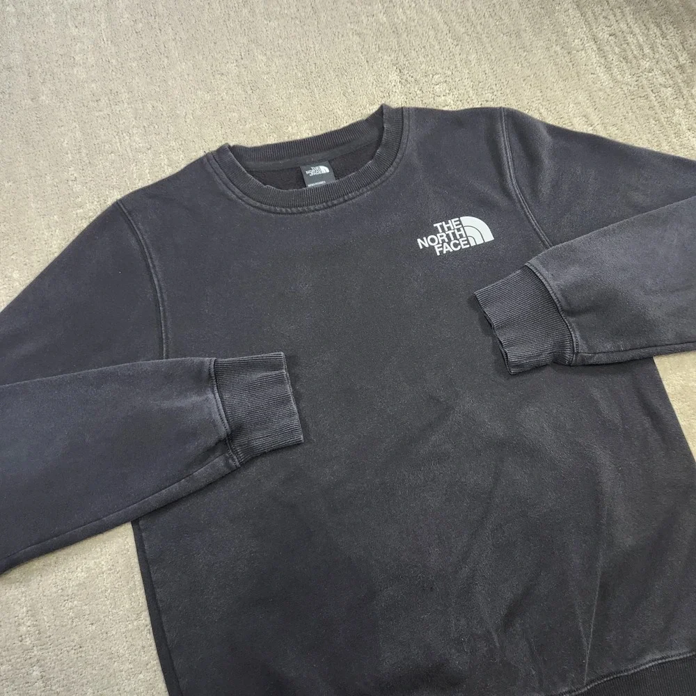 North Face Sweatshirt Men Small NSE Box Fleece Pullover Sweater Black Hiking‎